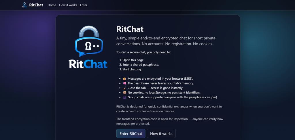 RitChat interface